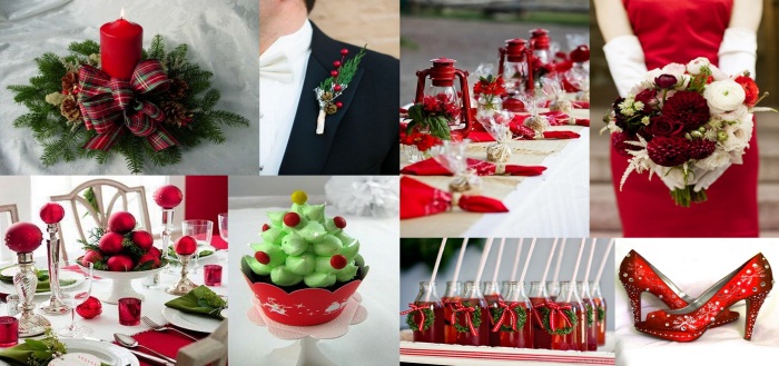 Christmas Inspired Red & Green Theme Wedding