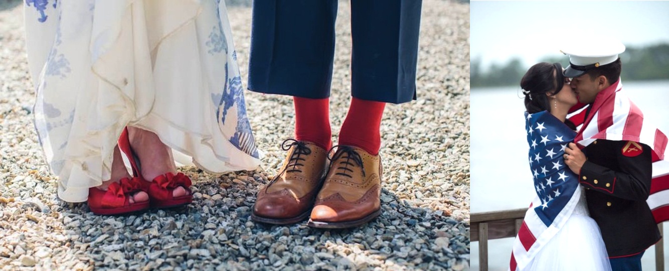 USA Patriotic Theme Wedding Attire