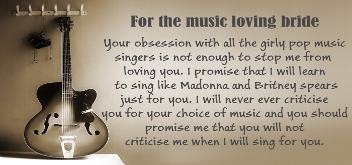 For the music loving bride - Feature Image