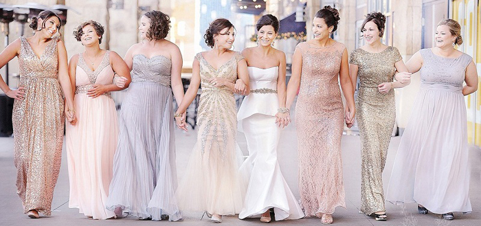 Glitter themed wedding