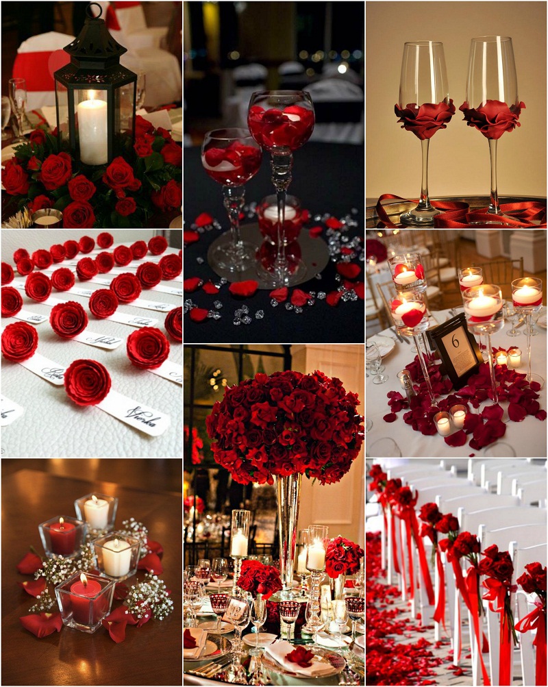 Red color wedding decor ideas and inspiration
