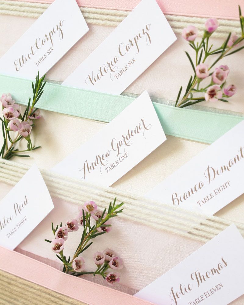 Wedding escort cards