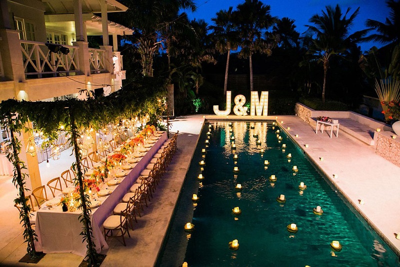 wedding pool side venue