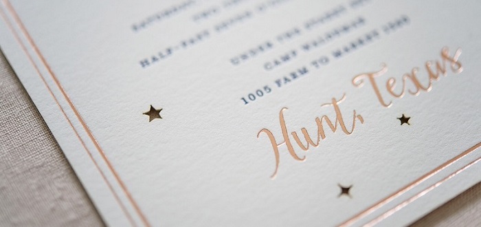 Letterpress wedding cards