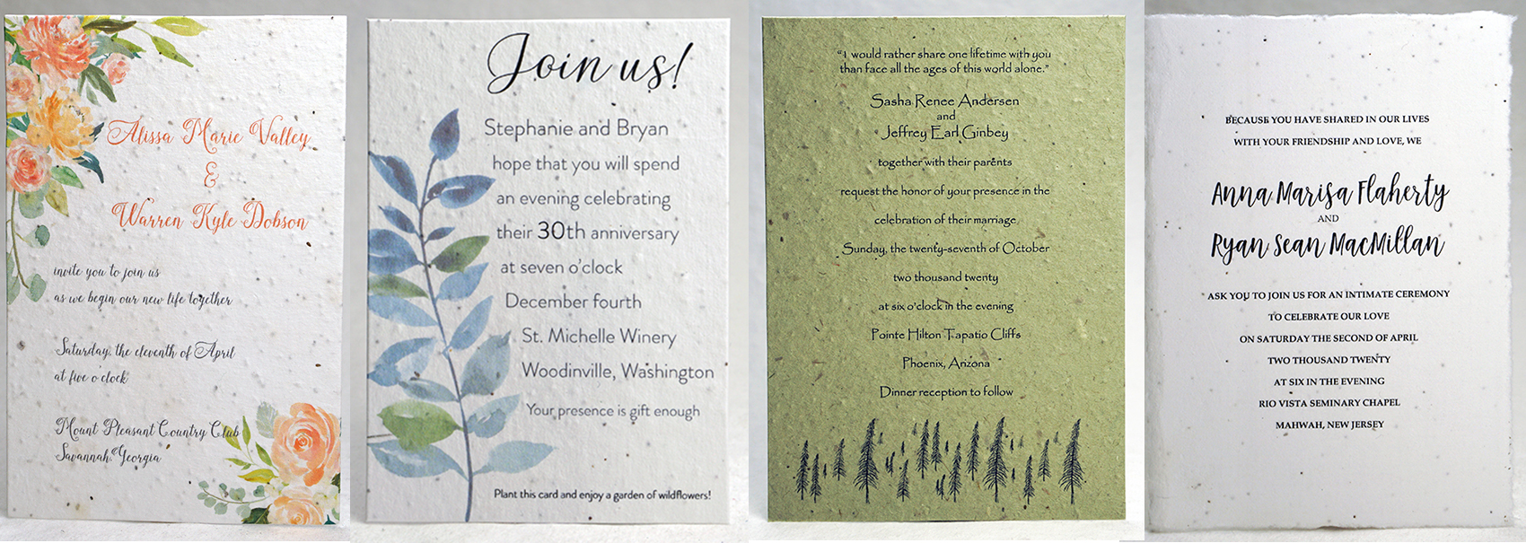 Plantable Wedding Cards
