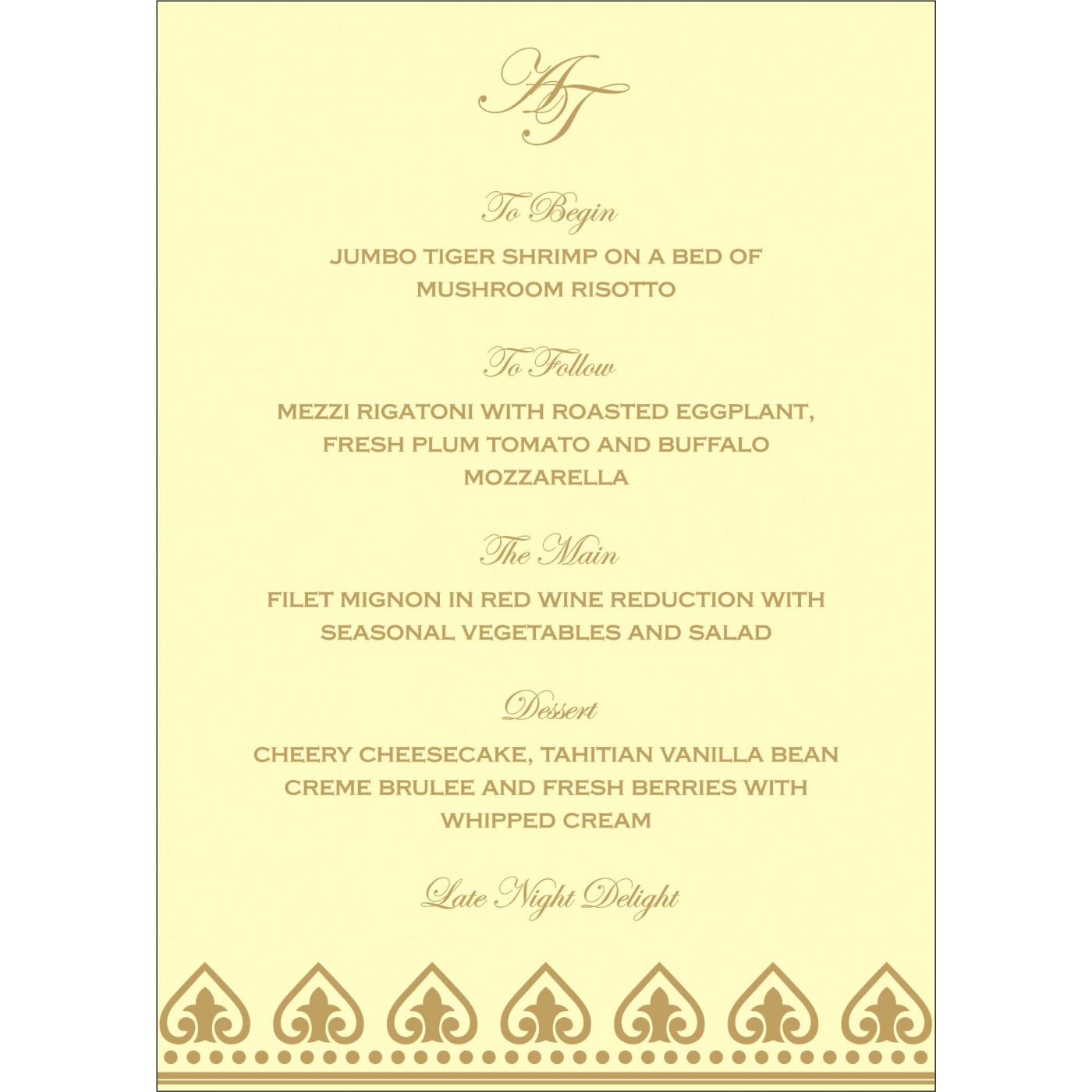 Menu Cards : CMENU 2220