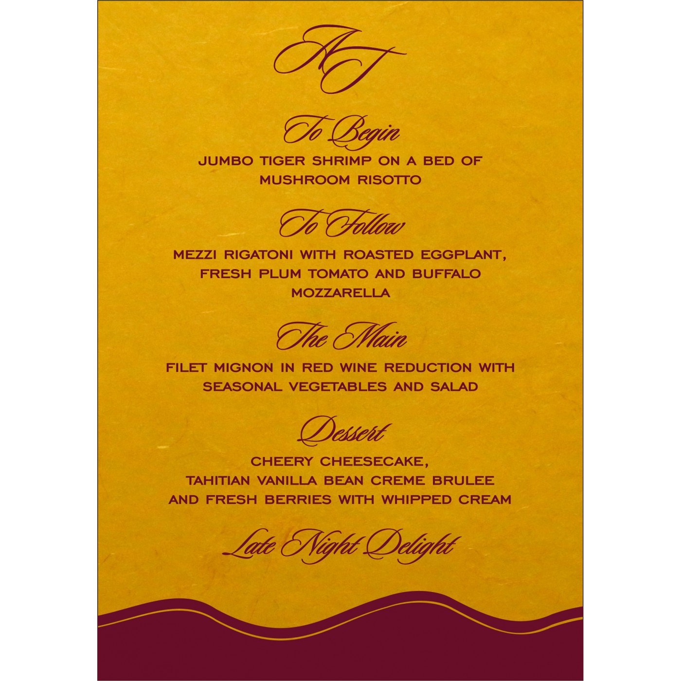 Menu Cards : CMENU 2252