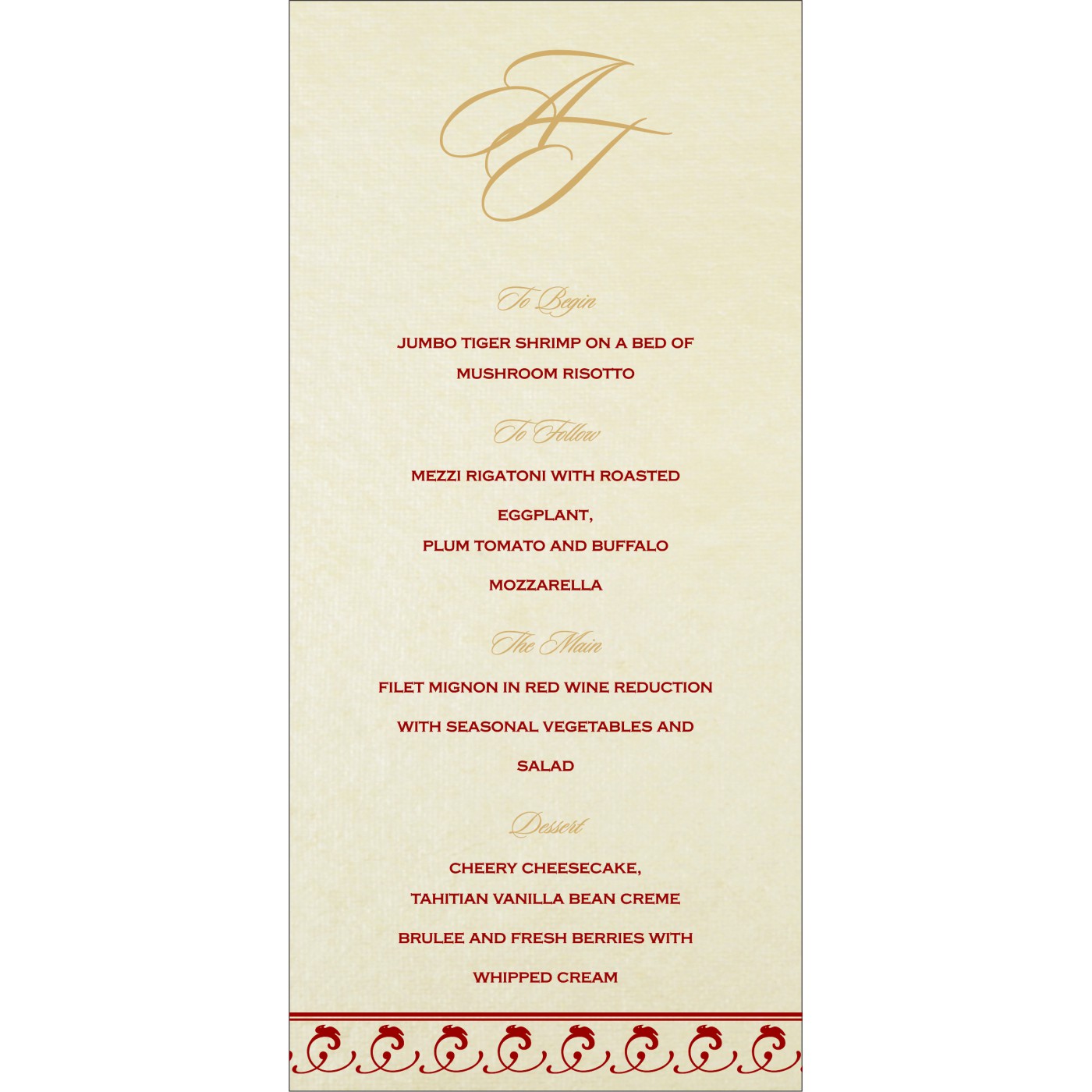 Menu Cards : CMENU 5003B