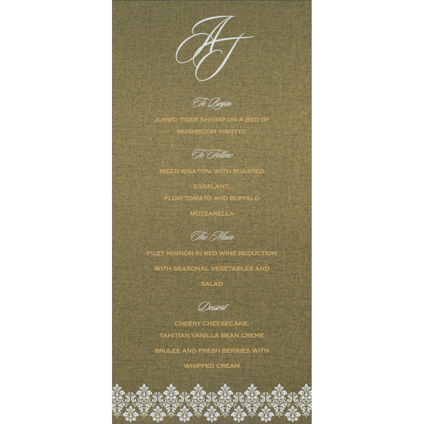 Menu Cards : CMENU 5016H