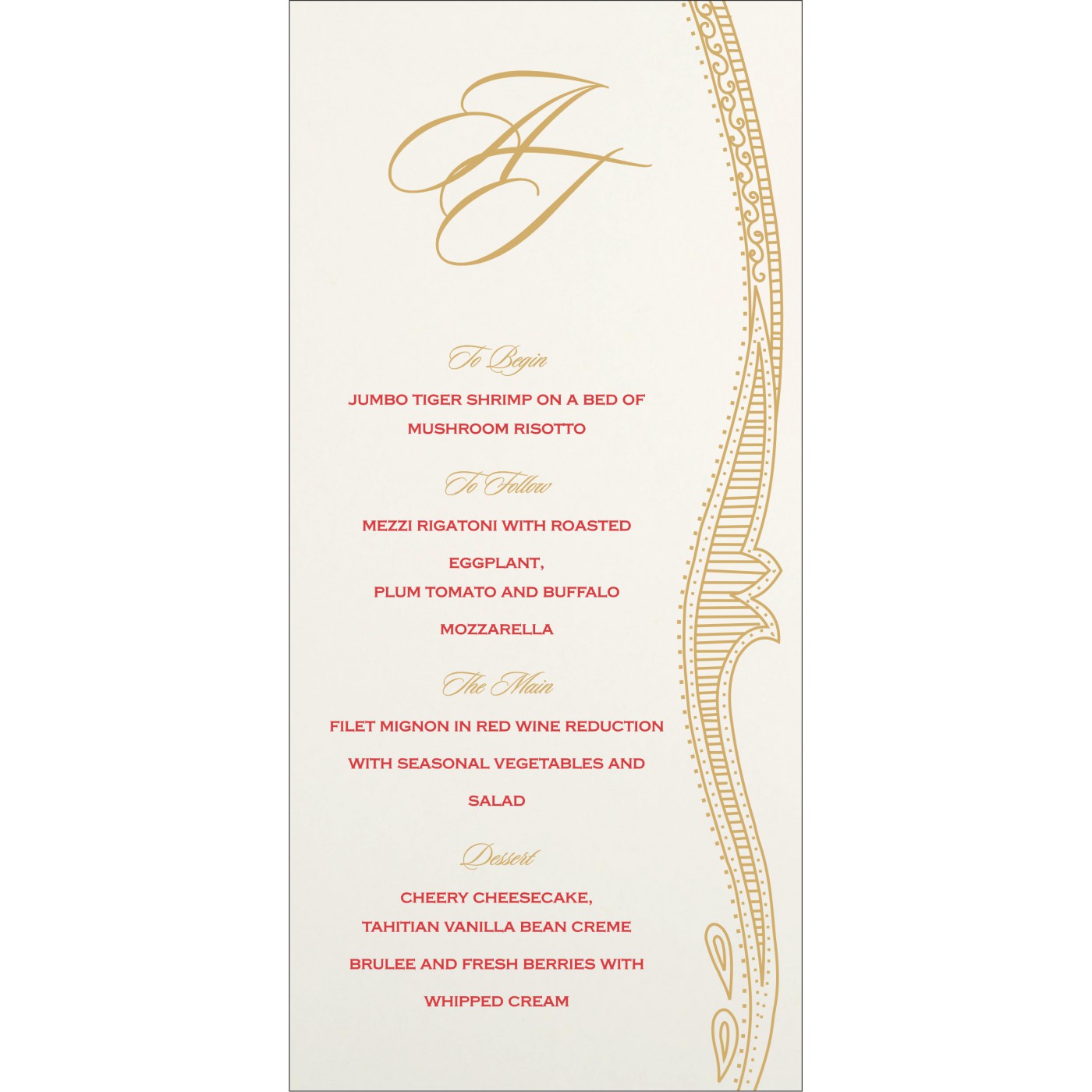 Menu Cards : CMENU 8210C