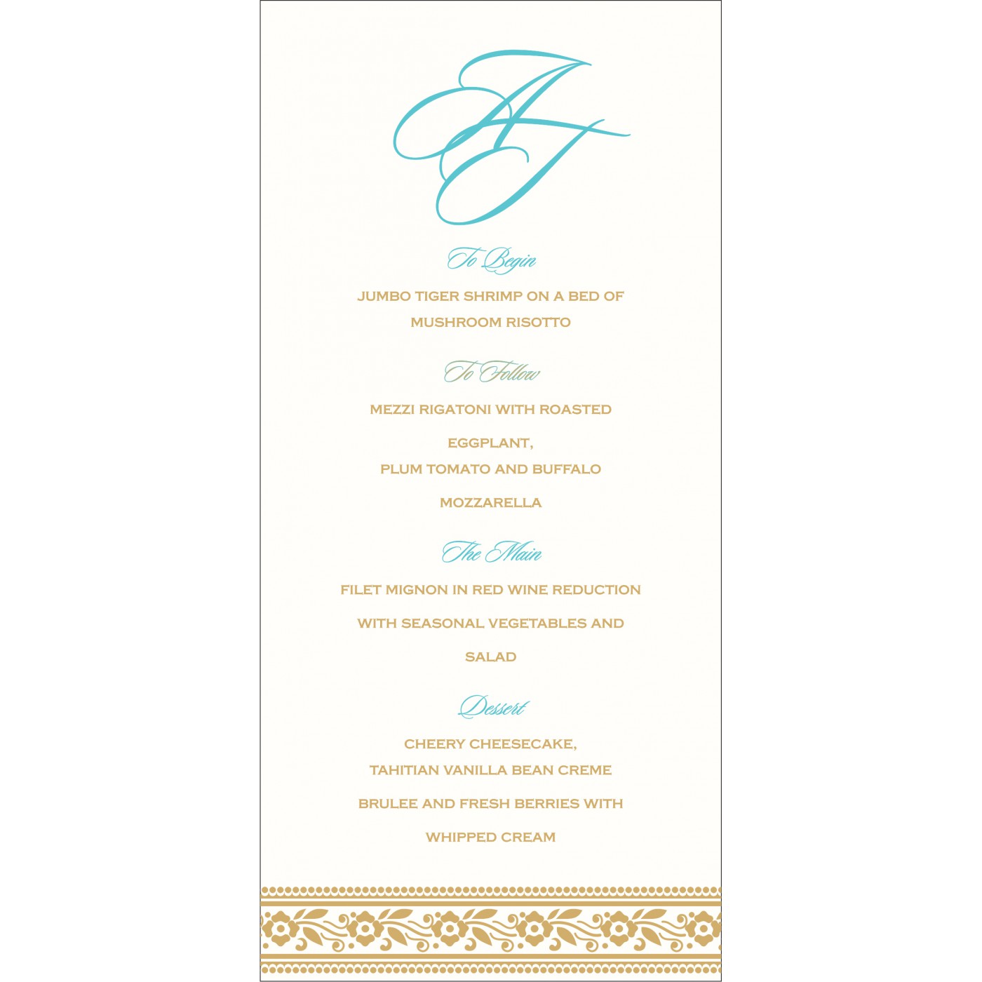 Menu Cards : CMENU 8220D