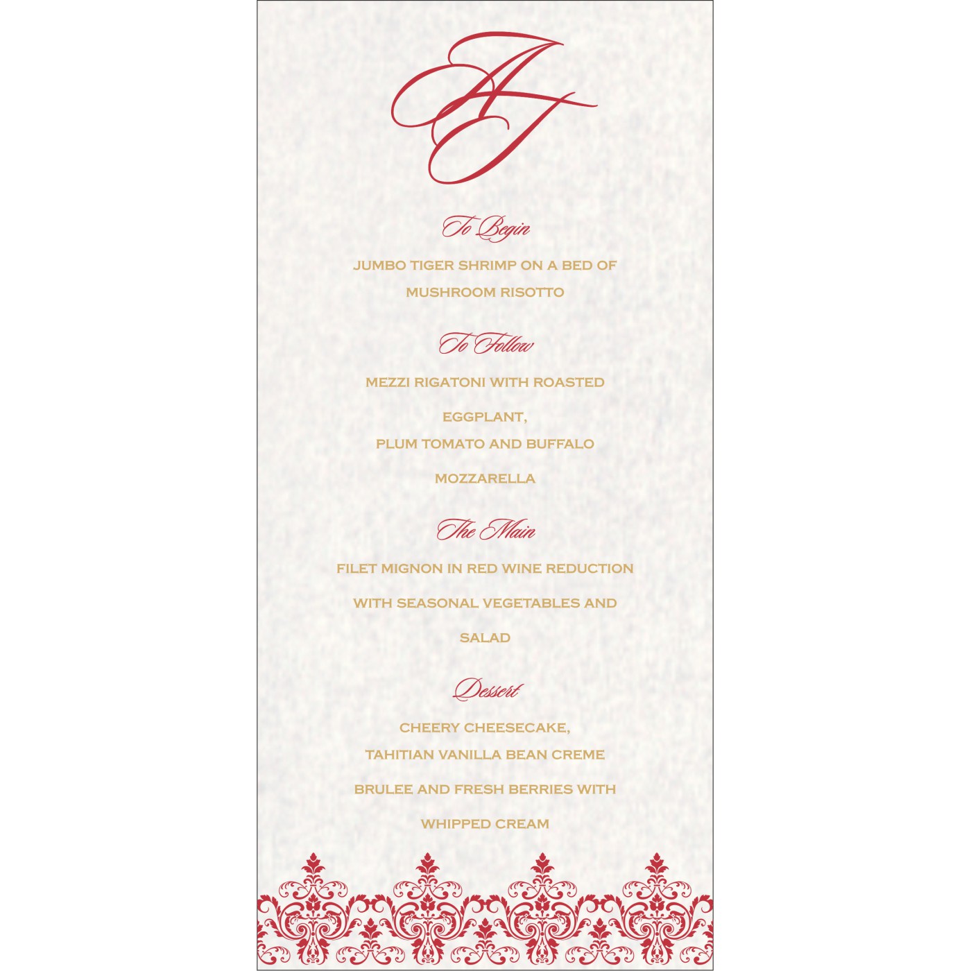 Menu Cards : CMENU 8244B